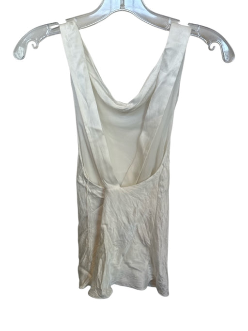 Significant Other Size 4 Ivory Cupro Sleeveless Racerback Top Ivory / 4
