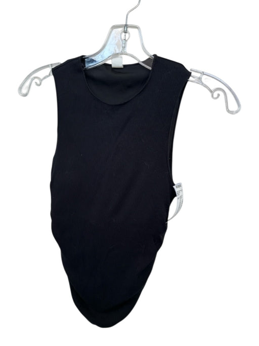 Alo Size S Black Polyester Blend Built in bra Ribbed Sleeveless Athletic Top Black / S
