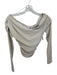 Good American Size XS Taupe Modal Blend Long Sleeve Off Shoulder Cropped Top Taupe / XS