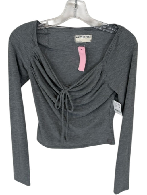 We The Free Size L Black Corduroy Front Zip Collar Ruffle sleeve Romper Black / L