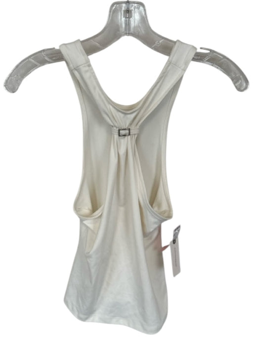 Maeve Size S White Polyester Blend Silver Hardware Cross neck Top White / S