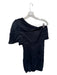Reiss Size 0 Navy Satin One Shoulder Ruffle Midi Dress Navy / 0