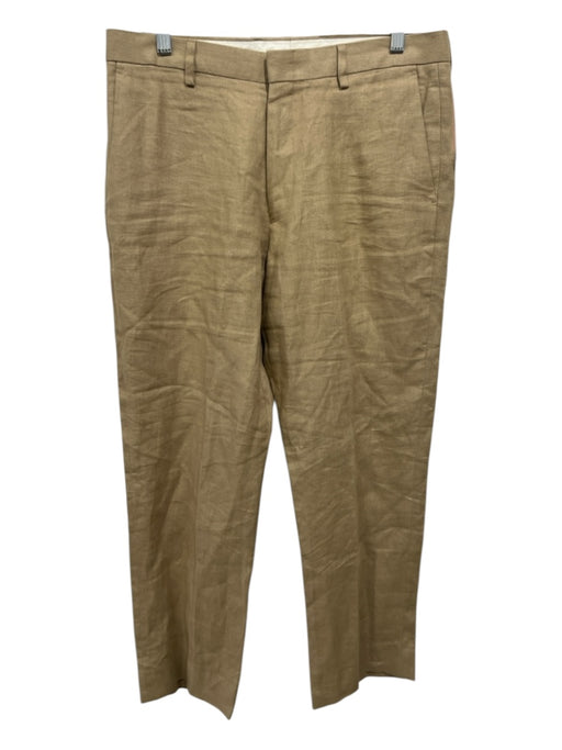 J Crew Size 32 Tan Linen Trouser Pants Tan / 32