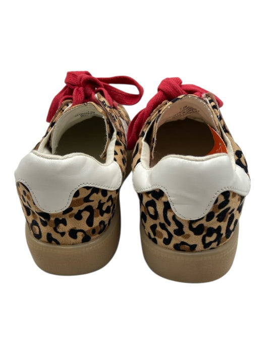 Mia Shoe Size 7.5 Brown, Black, Red Velvet Animal Print Platform Sneakers Brown, Black, Red / 7.5