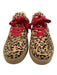 Mia Shoe Size 7.5 Brown, Black, Red Velvet Animal Print Platform Sneakers Brown, Black, Red / 7.5