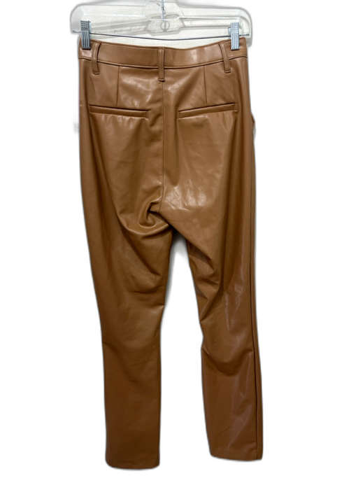 Abercrombie & Fitch Size 4 Brown Polyester Faux Leather High Rise Skinny Pants Brown / 4