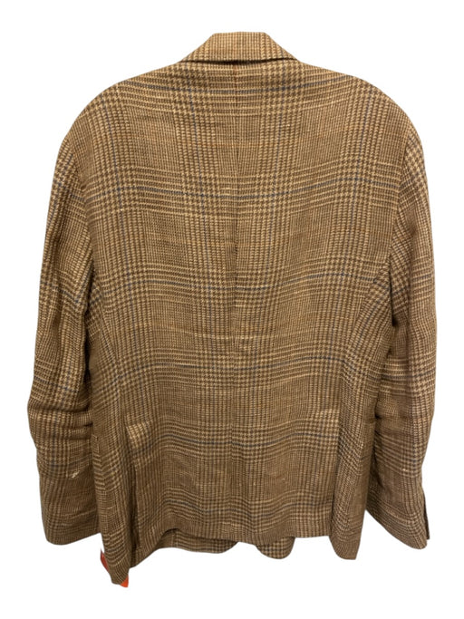 Todd Snyder Brown & Blue Linen 2 Button Men's Blazer Brown & Blue / Est L