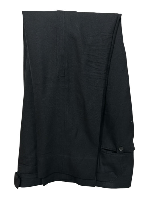 Billy Reid Black Wool Solid One Button Men's Suit Black / 40R