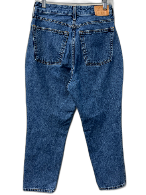 Everlane Size 29 Dark Wash Cotton High Waist Button Fly Straight Leg Jeans Dark Wash / 29