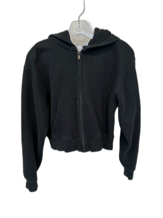 Aritzia Size S Black Fleece Hoodie Zipper Athletic Sweatshirt Black / S