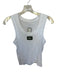 Daily Drills Size XS/S White & Green Cotton Blend Ribbed Logo Patch Tank Top White & Green / XS/S
