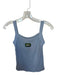 Daily Drills Size XS/S Dusty Blue Cotton Blend Ribbed Square Neck Tank Top Dusty Blue / XS/S