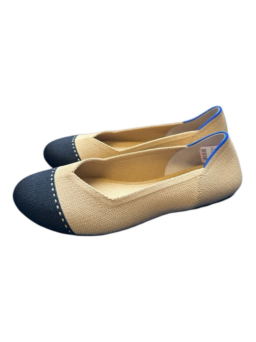 Rothy's Shoe Size 6.5 Tan & black Recycled Plastic Cap Toe Flats Tan & black / 6.5