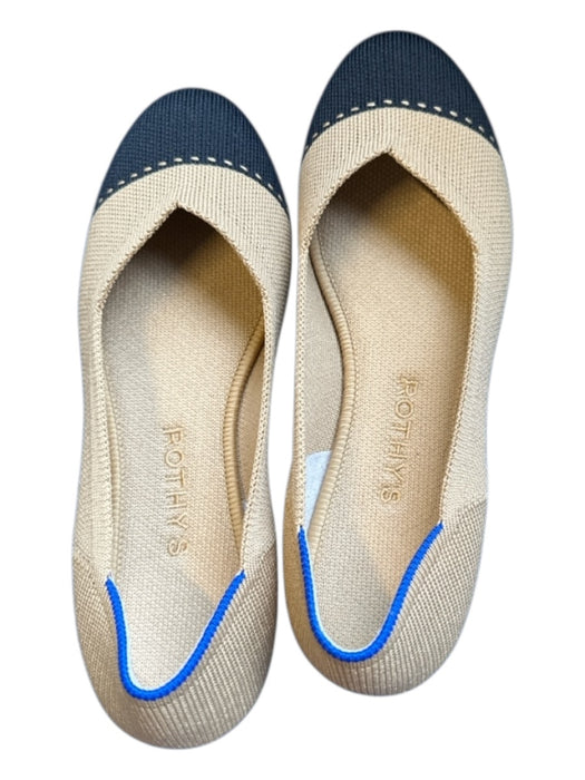 Rothy's Shoe Size 6.5 Tan & black Recycled Plastic Cap Toe Flats Tan & black / 6.5