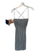 Majorelle Size S Black & White Cotton Blend Checkered Strapless Dress Black & White / S
