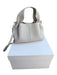Polene Gray Leather Top Handle Structured Crossbody Strap Bag Gray / S