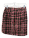 Buru Size S Brown & Pink Boucle Above Knee Back Zip A line Skirt Brown & Pink / S