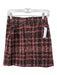 Buru Size S Brown & Pink Boucle Above Knee Back Zip A line Skirt Brown & Pink / S