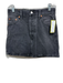 Levis Size 23 Black Wash Cotton Denim Button Fly 5 Pocket Mini Skirt Black Wash / 23