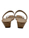 Stuart Weitzman Shoe Size 7 Beige Patent Leather Square Toe 2 Strap Sandals Beige / 7
