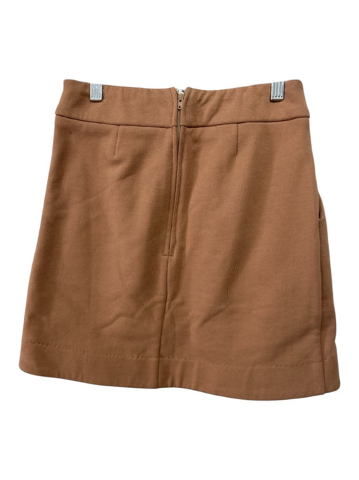 Buru Size XS Light Brown Back Zip Pleated Waist Above knee A line Skirt Light Brown / XS