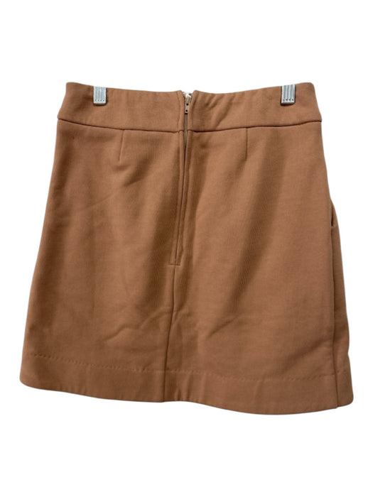 Buru Size XS Light Brown Back Zip Pleated Waist Above knee A line Skirt Light Brown / XS