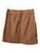 Buru Size XS Light Brown Back Zip Pleated Waist Above knee A line Skirt Light Brown / XS