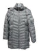 Eddie Bauer Size XS Gray Polyester Blend Detachable Hood Puffer Zip Up Midi Coat Gray / XS