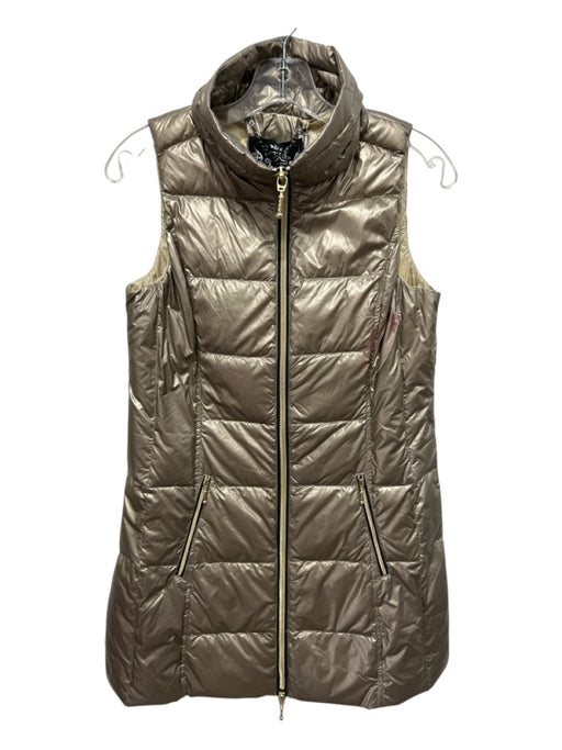 Anorak Size XS Champange Gold Nylon Zip Up Puffer Midi Vest Champange Gold / XS