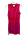 Flora Bea Size S Hot Pink & Orange Viscose Blend Sleeveless Faux Buttons Dress Hot Pink & Orange / S