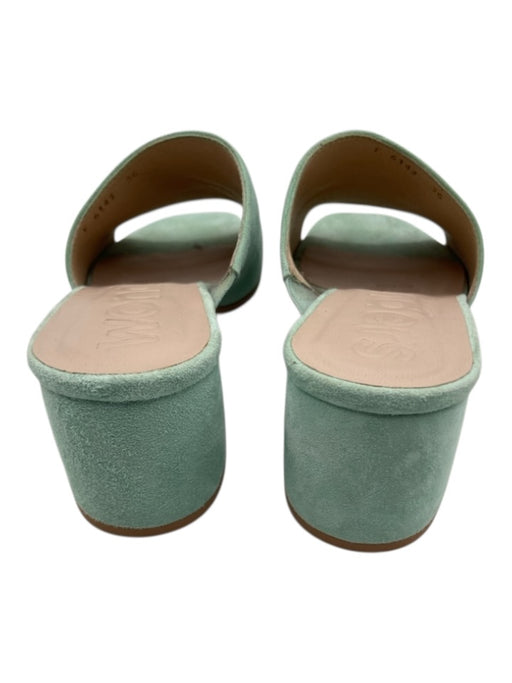 Wonders Shoe Size 36 Turquoise Blue Leather Upper Suede Open Square Toe Mules Turquoise Blue / 36