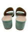 Wonders Shoe Size 36 Turquoise Blue Leather Upper Suede Open Square Toe Mules Turquoise Blue / 36