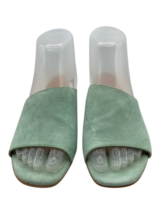 Wonders Shoe Size 36 Turquoise Blue Leather Upper Suede Open Square Toe Mules Turquoise Blue / 36