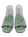Wonders Shoe Size 36 Turquoise Blue Leather Upper Suede Open Square Toe Mules Turquoise Blue / 36