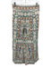 RANNA GILL Size S Beige Green Blue Linen Blend Wide Leg Pockets Pants Beige Green Blue / S