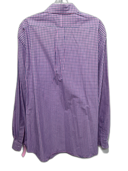 Polo Ralph Lauren Size XXL White, Pink, Blue Cotton Plaid Long Sleeve Shirt White, Pink, Blue / XXL