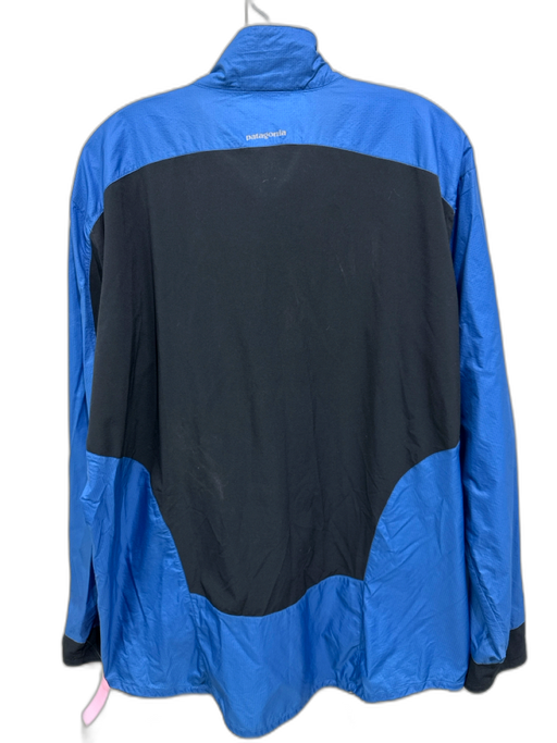 Patagonia Size L Blue & Black Nylon Zip Up Men's Jacket Blue & Black / L
