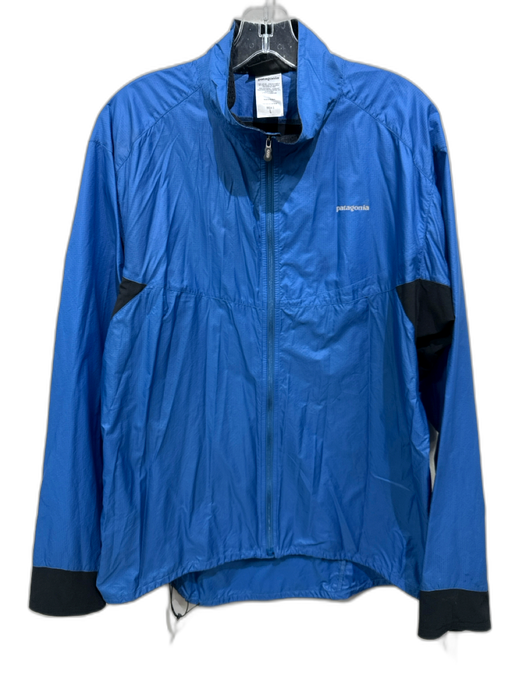 Patagonia Size L Blue & Black Nylon Zip Up Men's Jacket Blue & Black / L
