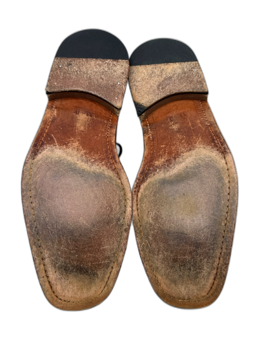 Magnanni Shoe Size 11 AS IS Brown Leather Lace Up Square Toe Stacked Heel Shoes Brown / 11