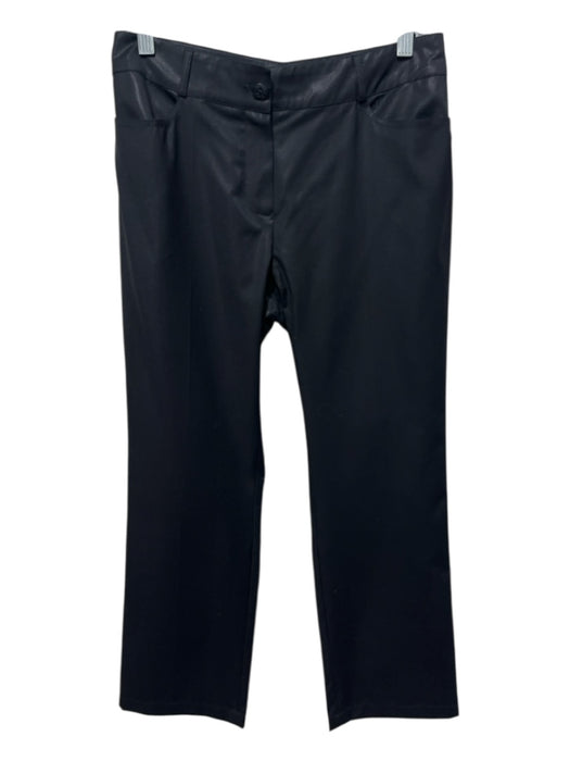 Chanel Size 38 Black Wool Shiny Trouser Straight Leg Pants Black / 38