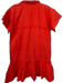 Hunter Bell Size S Orange Cotton Short Sleeve Drop Waist Collar Dress Orange / S