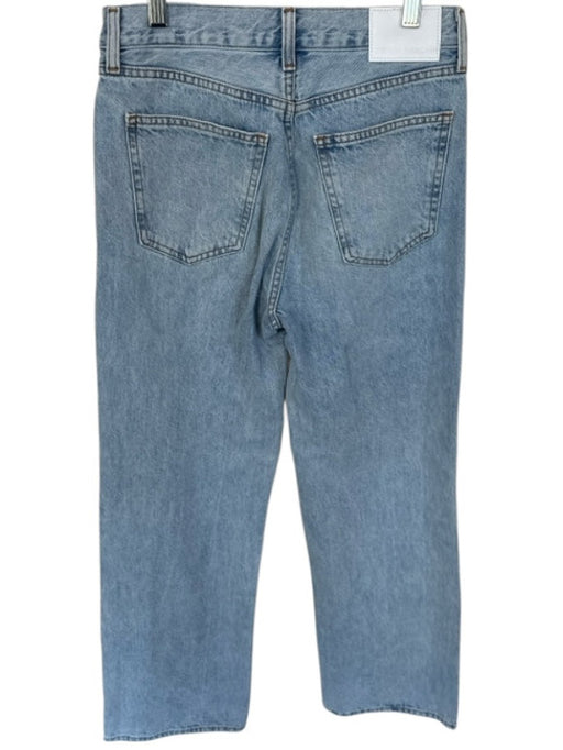 Denim Forum Size 26 Light Wash Cotton High Waist Wide Leg Jeans Light Wash / 26