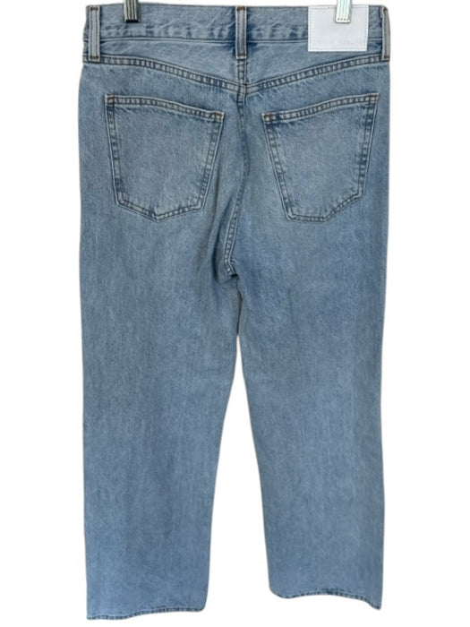 Denim Forum Size 26 Light Wash Cotton High Waist Wide Leg Jeans Light Wash / 26