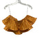 L'idee Size S Marigold Orange Polyester Sleeveless Tiered Pleat Detail Skirt Set Marigold Orange / S