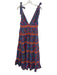 Farm Rio Size S Blue, Red, & Pink Cotton V Neck & Back Sleeveless Dress Blue, Red, & Pink / S