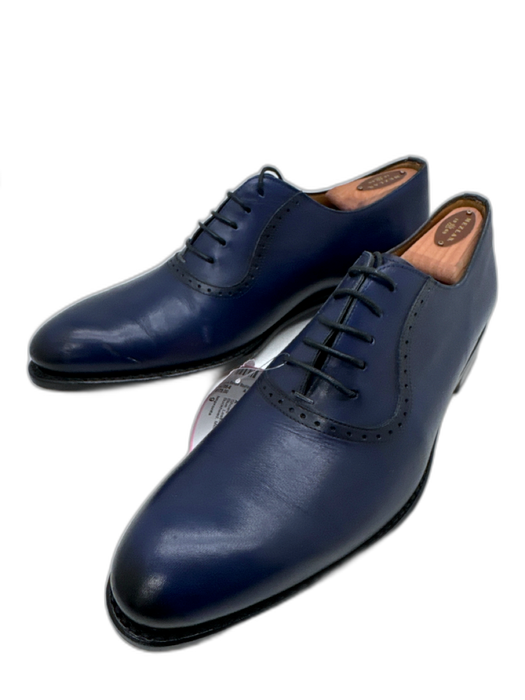 Impronta Shoe Size 9 Blue Leather Solid Dress Men's Shoes Blue / 9