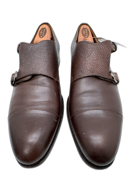 Impronta Shoe Size 9 Brown Leather Solid Double Monk Strap Dress Men's Shoes Brown / 9