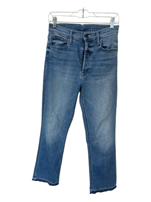 Mother Size 28 Med Light Wash Cotton Blend High Waist Button Fly Bootcut Jeans Med Light Wash / 28