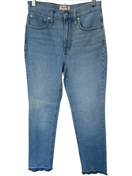 Madewell Size 26 Light Wash Cotton High Waist Straight Leg Jeans Light Wash / 26
