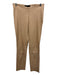 Cushnie et Ochs Size 8 Tan Beige Leather High Rise Elastic Waist Paneled Pants Tan Beige / 8